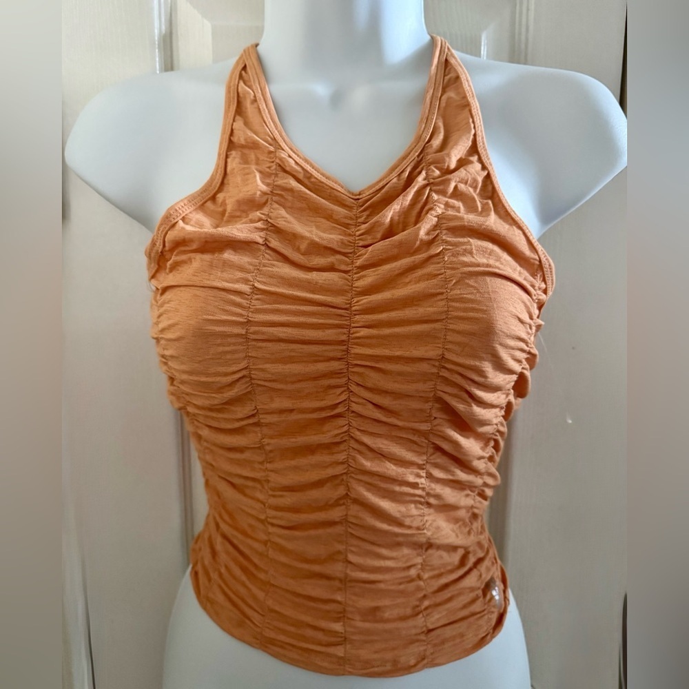 People Movement Free Fold Open Back Tank in Peach! Sold Out Online! SZ XS NWOT - Picture 3 of 8
